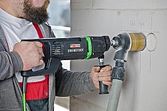 Эксплуатация дрели для сухого алмазного бурения Eibenstock EHD 1500