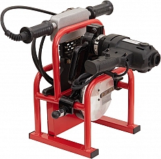 Нагреватель и торцеватель в боксе гидравлического стыкового сварочного аппарата для пэ труб Gas Fusion Red-160 Нагреватель и торцеватель в боксе гидравлического стыкового сварочного аппарата для пэ труб Gas Fusion Red-160