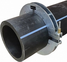 Применение механической скругляющей накладки для удаления овальности ПНД труб ПНДело Кругодел-400